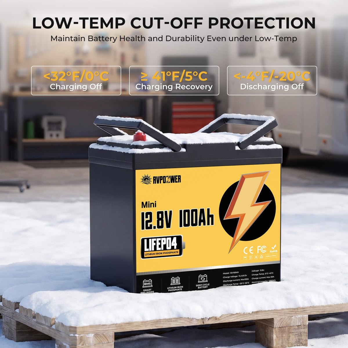 12V 100Ah LiFePO4 Battery Group 24 C85432