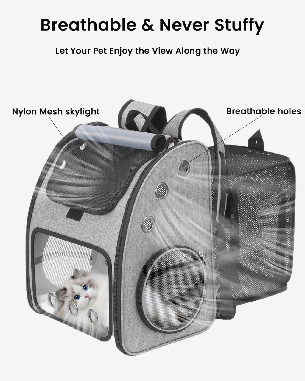Expandable Cat Backpack Carrier S8297