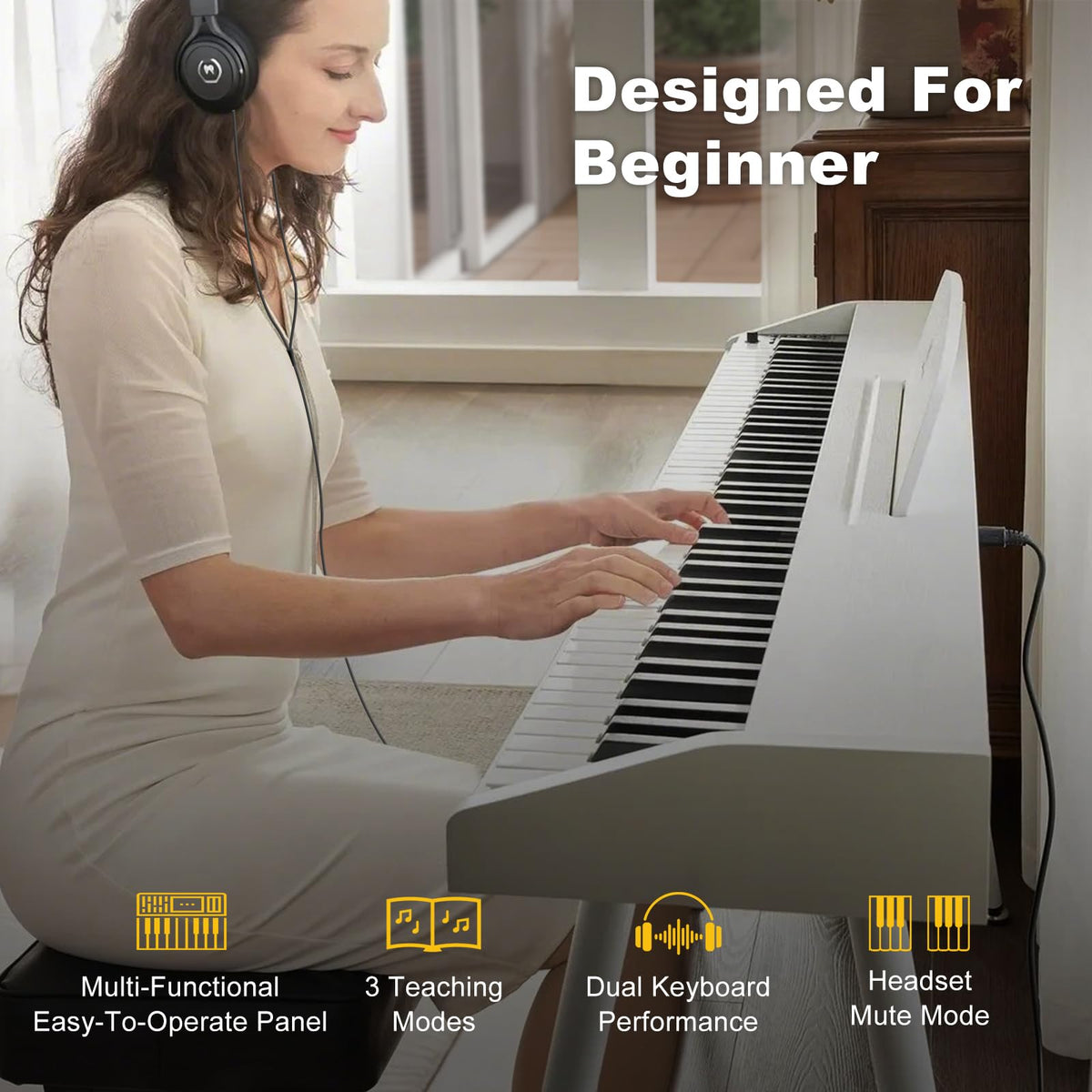 88 Key Semi Weighted Digital Piano T414
