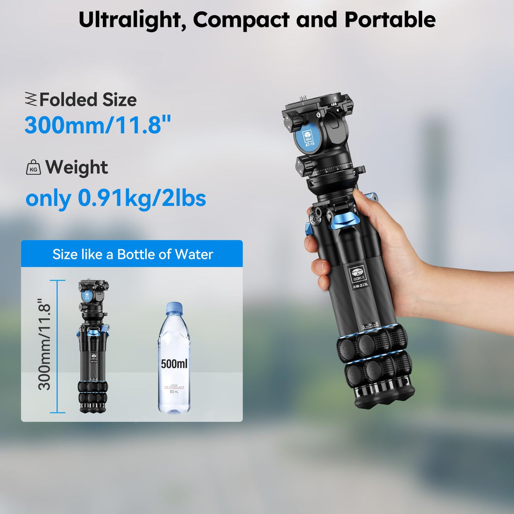 Carbon Fiber Tabletop Tripod Kit with Fluid Head Y659141