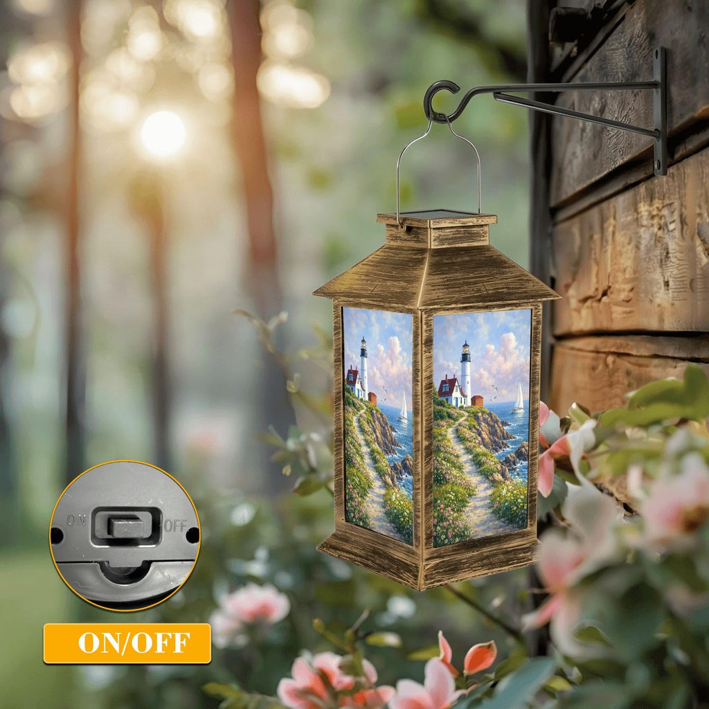 Solar Lantern Outdoor Waterproof LED Solar Lights Hanging Tabletop Lamp U39579