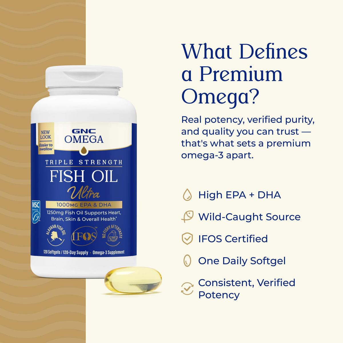 Omega Fish Oil 1000mg 120 Count V978477