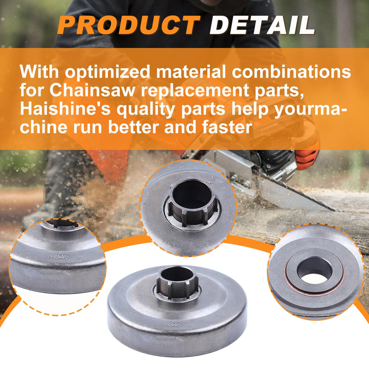 7T Clutch Drum Sprocket Rim Needle Bearing Kit Chainsaw G81339