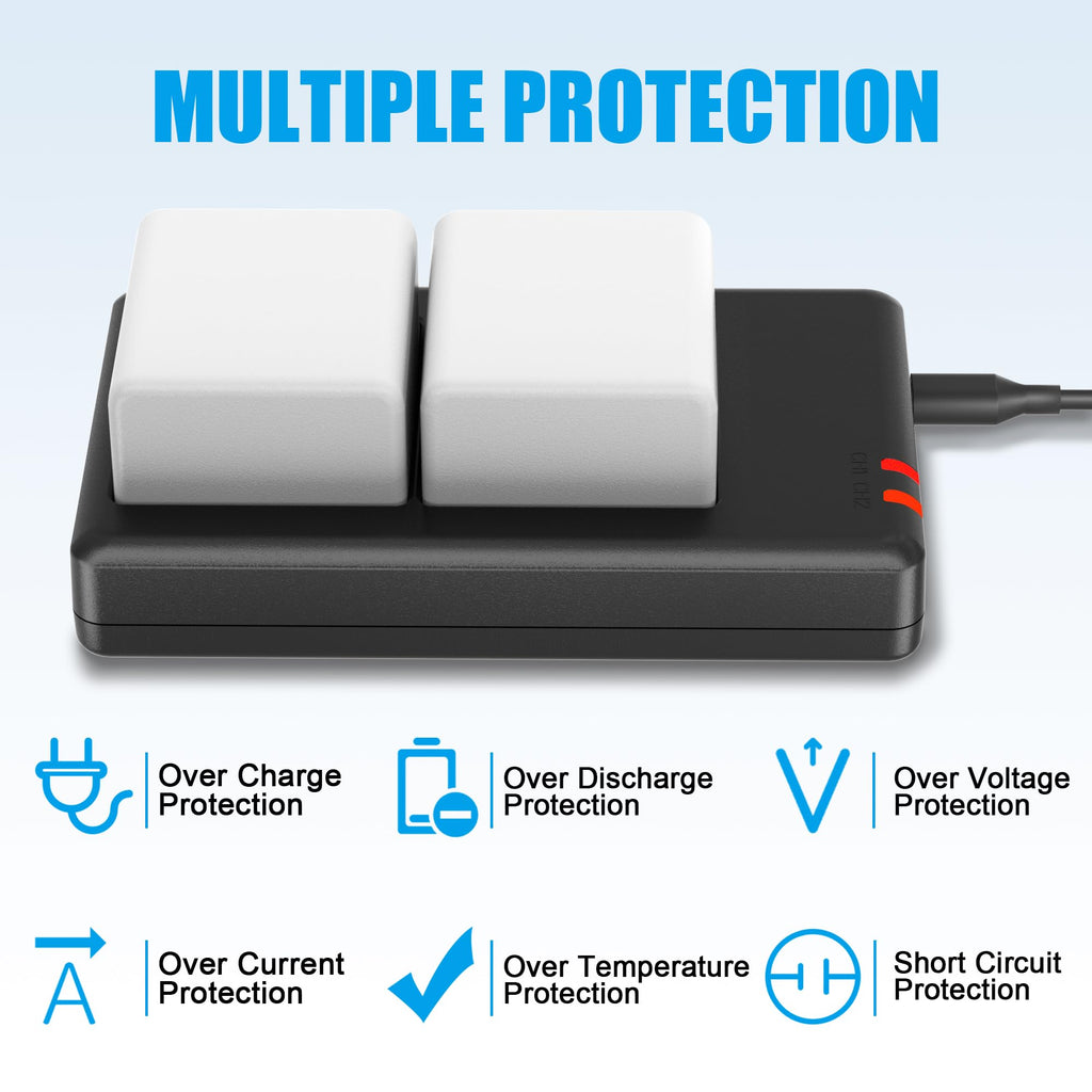 4800mAh Batteries with Dual Battery Charger X200