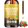Maca Root Liquid Drops with Ashwagandha, Nettle, Fenugreek, Beet Root, and L-Arginine - 2 fl oz H201647