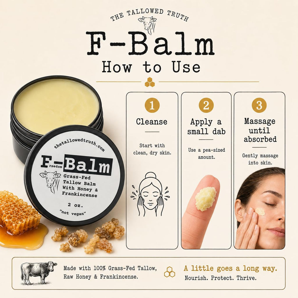 Beef Tallow and Honey Balm, 2 oz O4254
