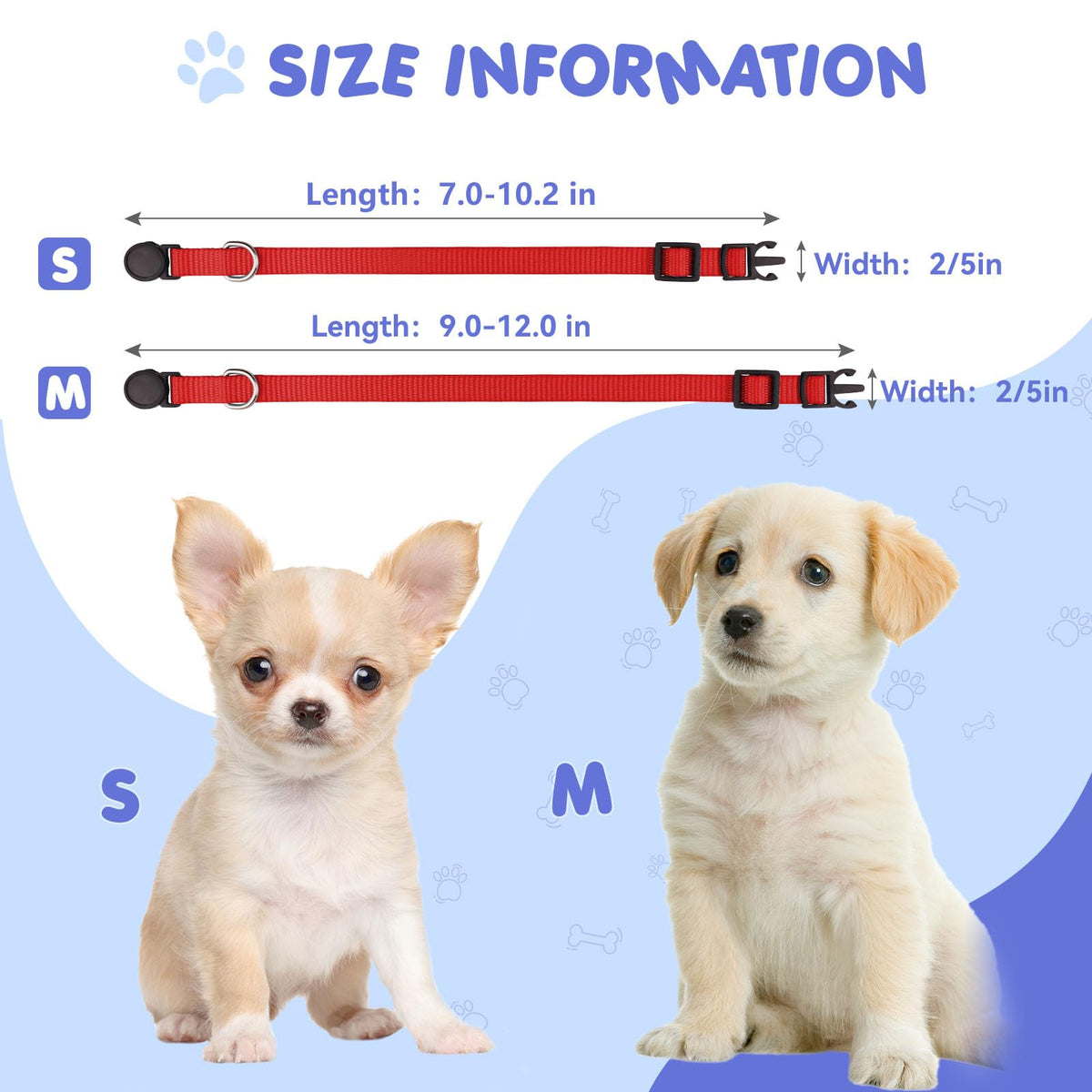 Soft Nylon Puppy Collars 12pcs L406683