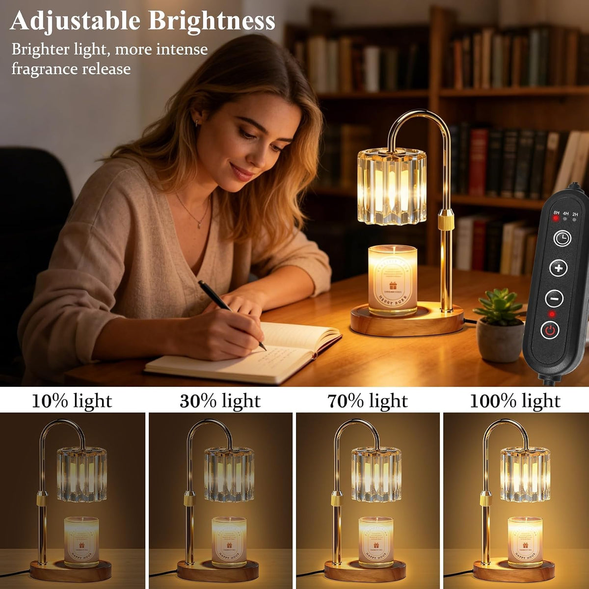 Candle Warmer Lamp with Timer and Dimmer J61404