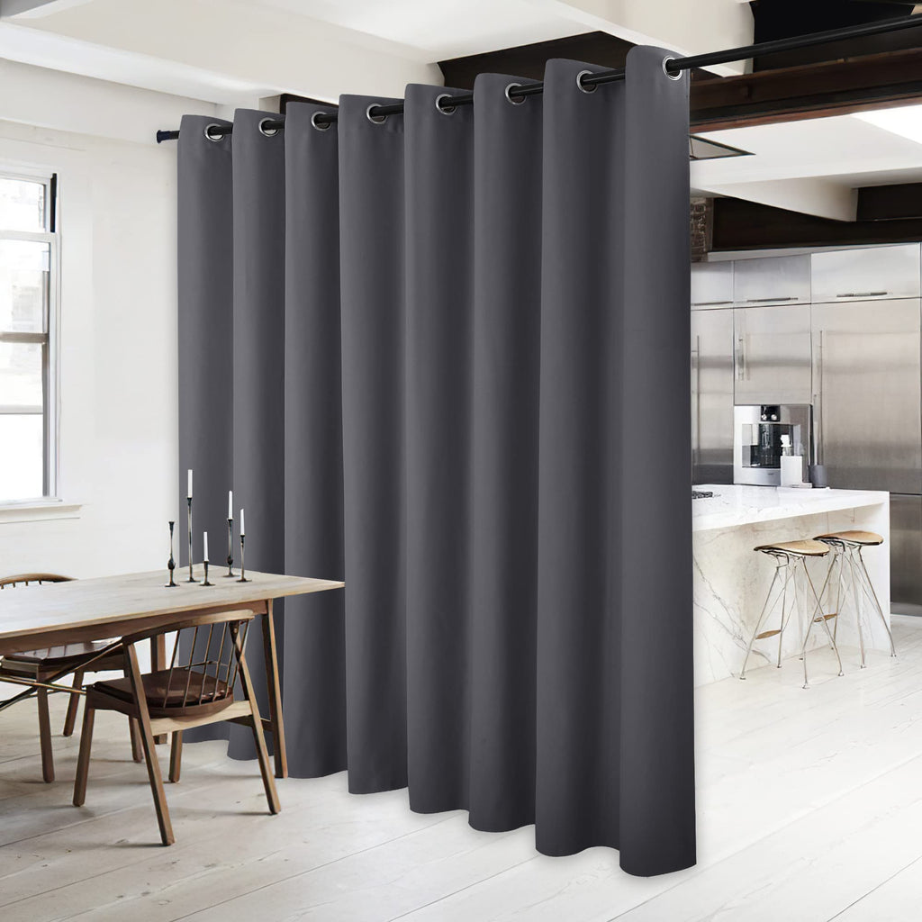 Grey 120 by 84 Inch Blackout Curtain Panel P728