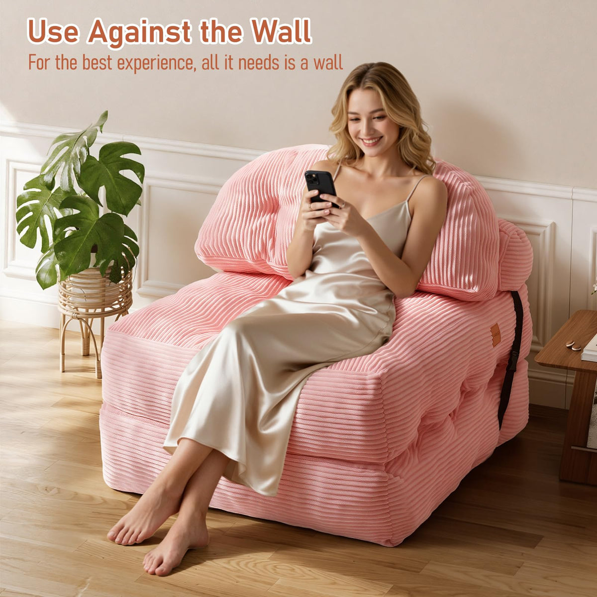 Folding Convertible Sofa Bed with Pillow Y84594