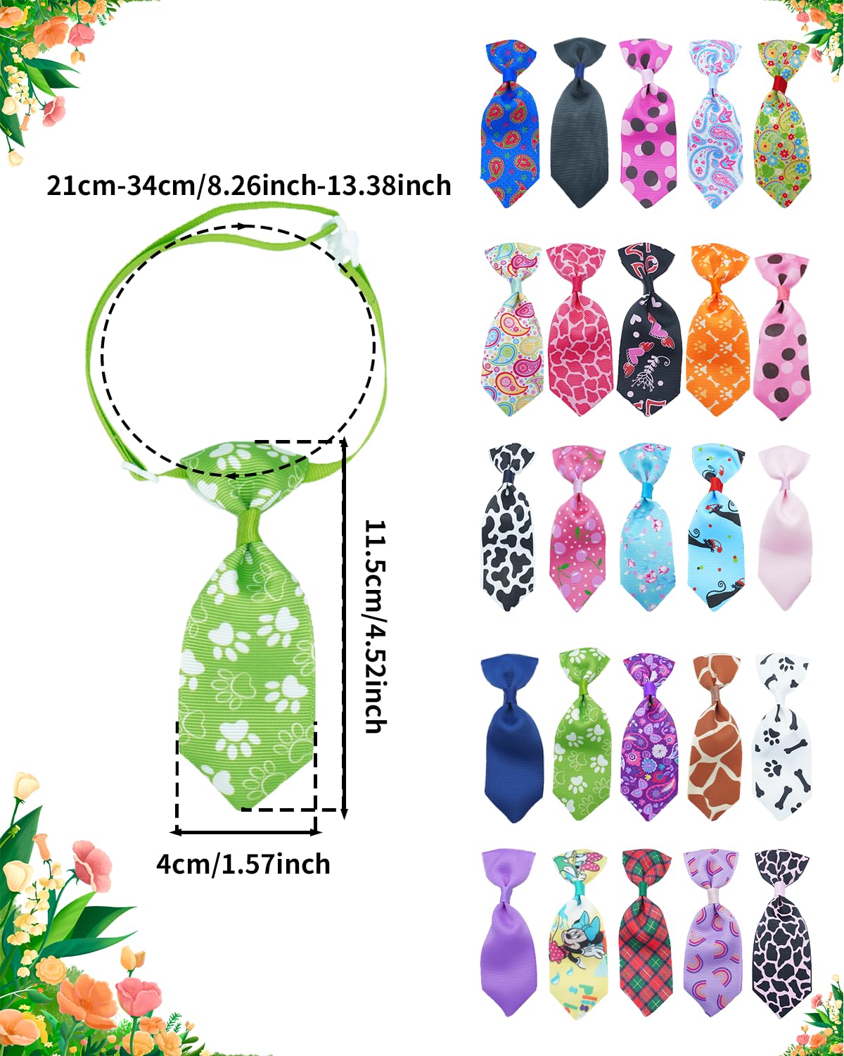 100 Pack Small Dog Bows and Ties X396