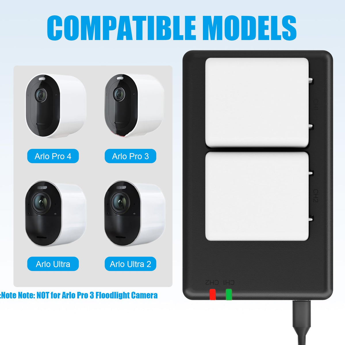 4800mAh Batteries with Dual Battery Charger X200