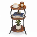 Vintage 3-Tier Round Side Table O572753