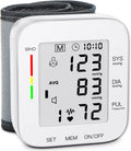 Wrist Blood Pressure Monitor Large LCD Display Adjustable Cuff 99x2 Sets Memory with Carrying Case White Pack of 5 P932063