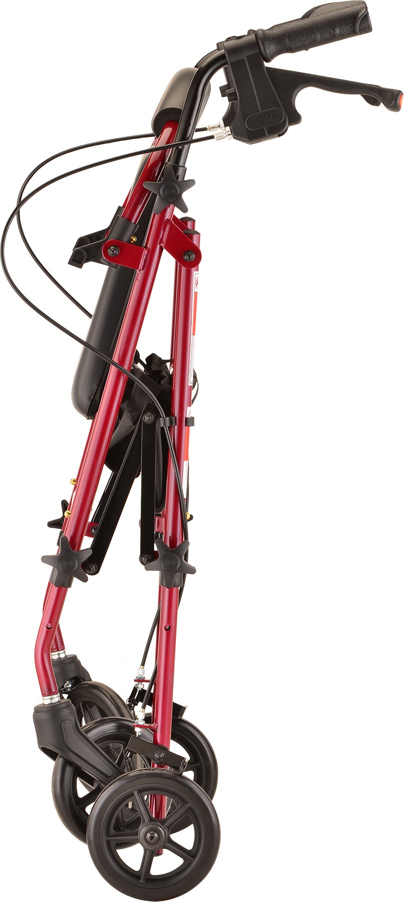 Red Steel Rollator Walker Z5098