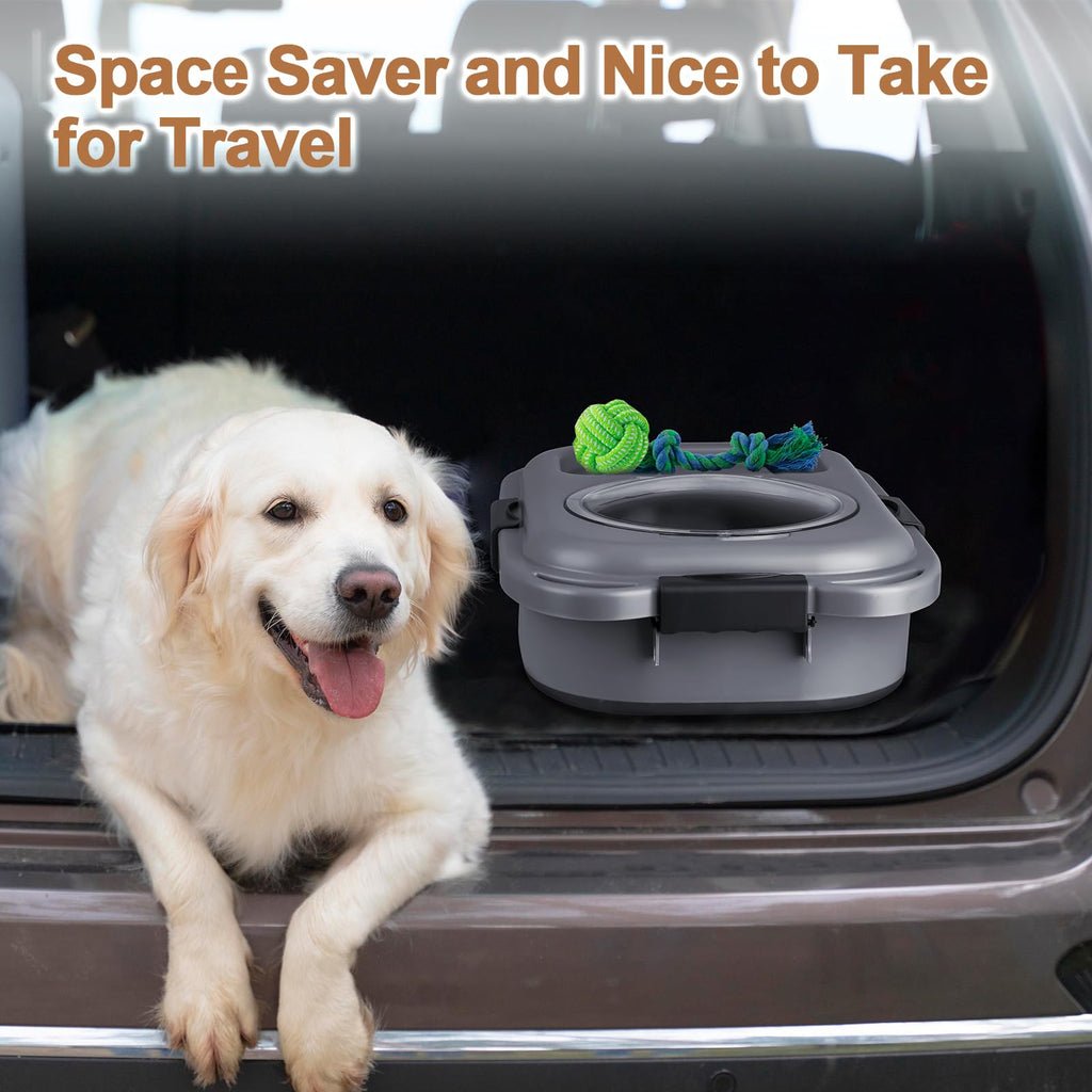 2 Pack 25 lbs Airtight Collapsible Dog Food Storage Container with Wheels U363