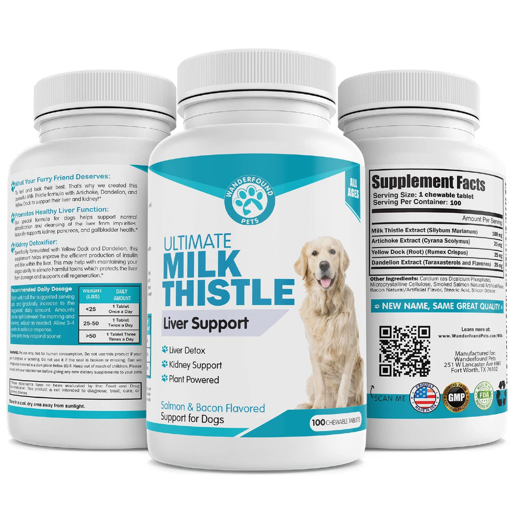 Milk Thistle for Dogs Chewable Tablets A191342
