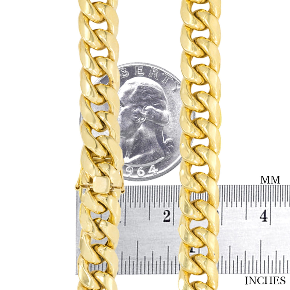 14k Yellow Gold Cuban Link Chain Necklace J4051