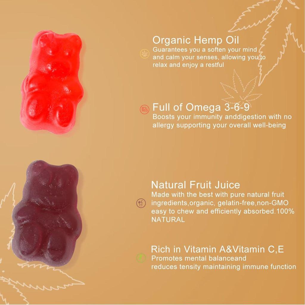 Assorted Fruit Flavors Hemp Gummies M931