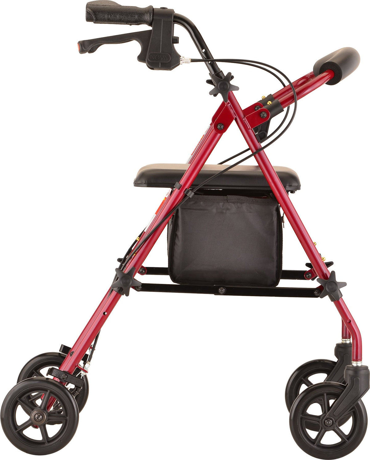 Red Steel Rollator Walker Z5098