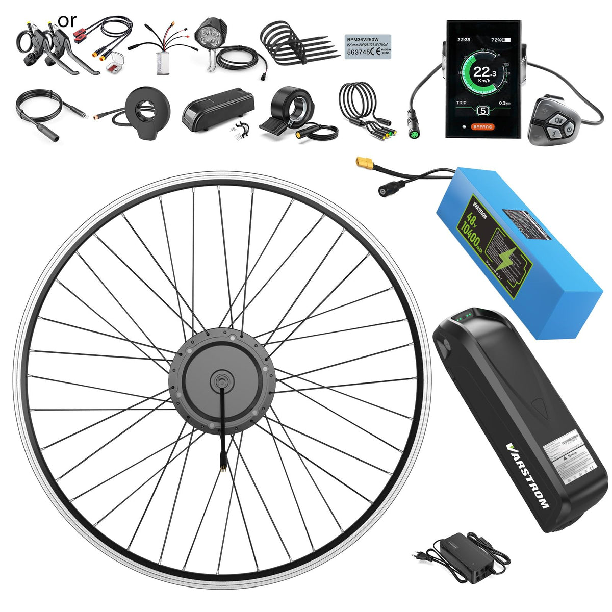 48V 500W Front Hub Motor Conversion Kit O15682