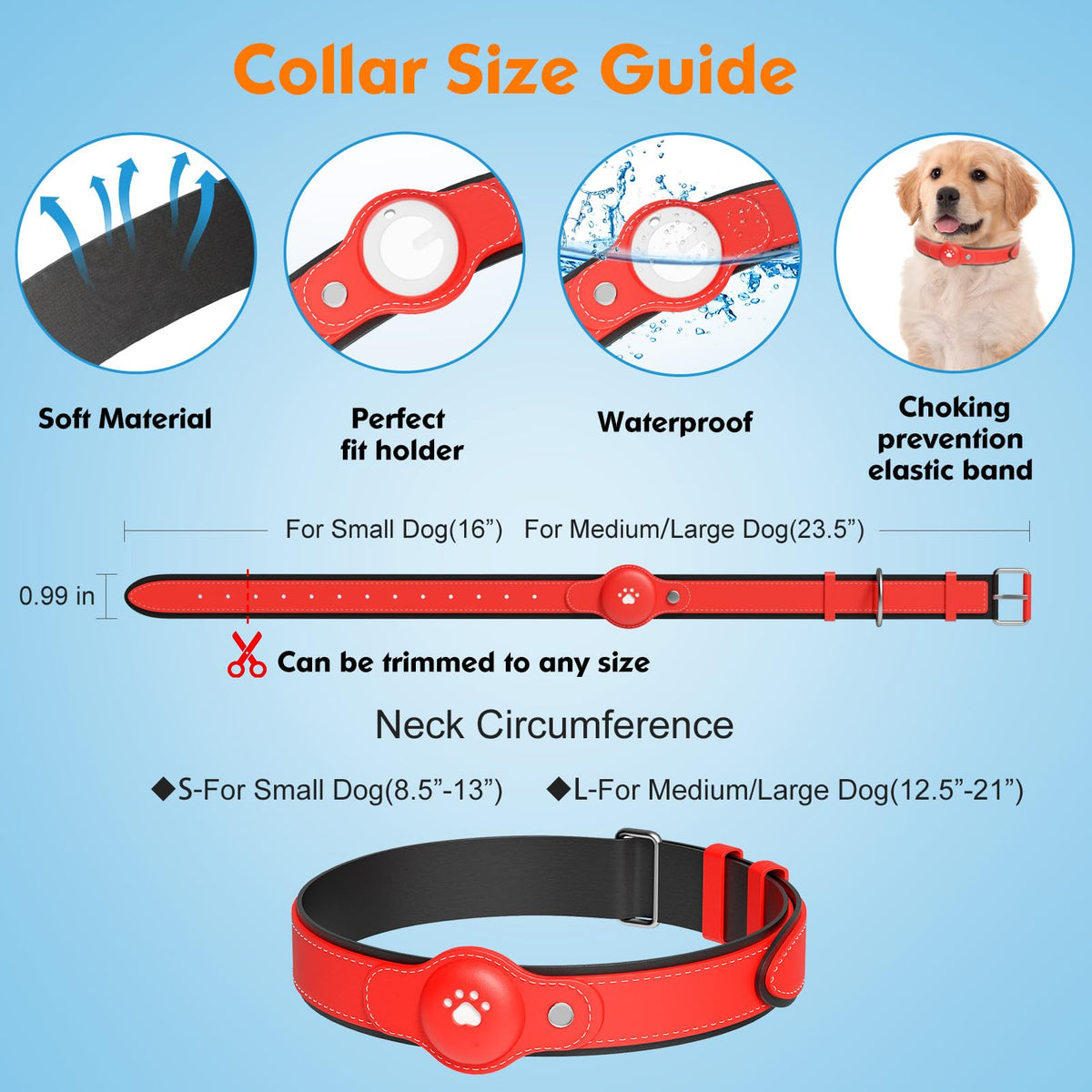 GPS Tracker for Dogs, Pet Location Tracker with Collar R684746