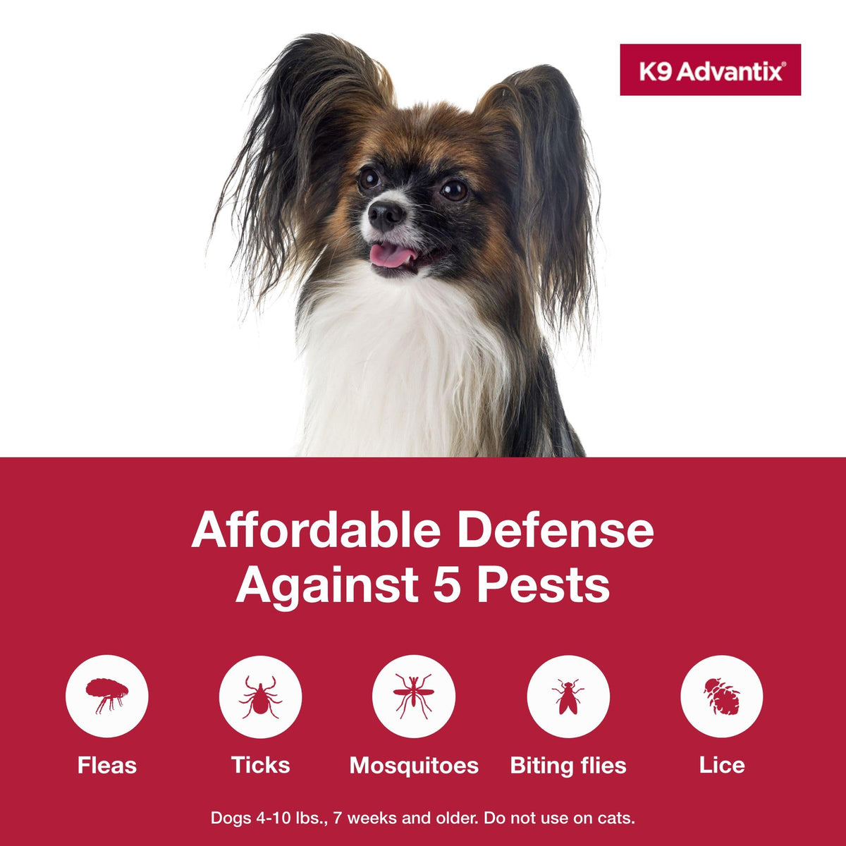 Flea Tick Mosquito Prevention for Dogs 4-10 lbs U155