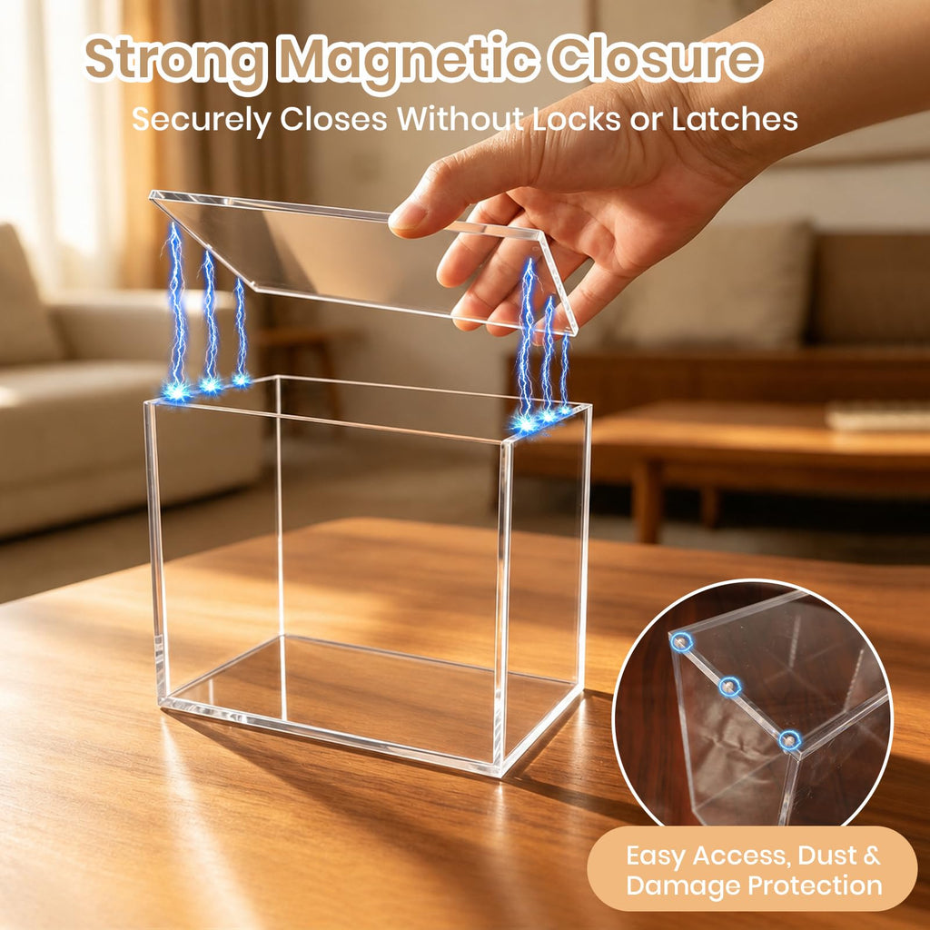 Acrylic 5mm Thick Clear Magnetic Display Case O655798