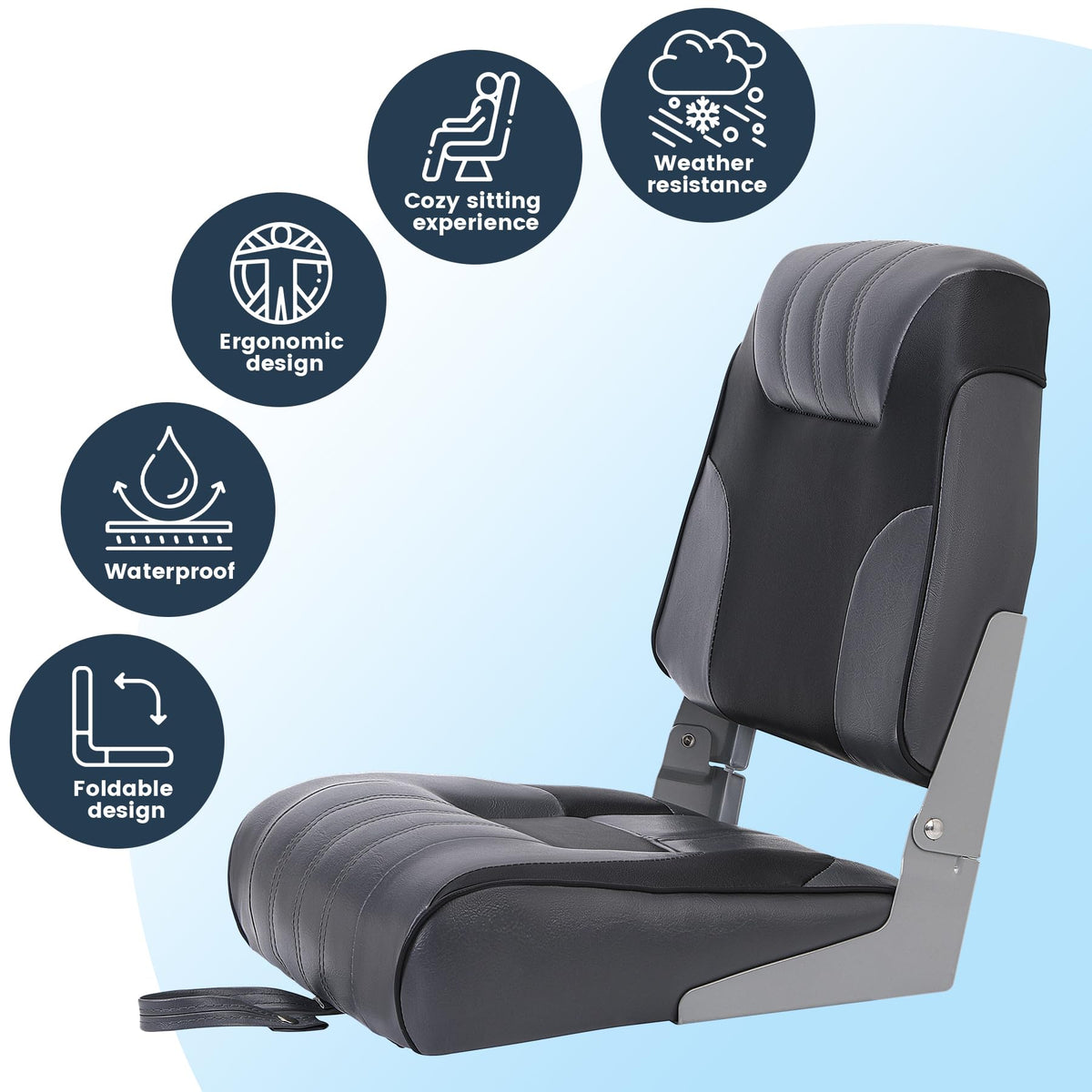 2 Pack Low Back Folding Boat Seats X132
