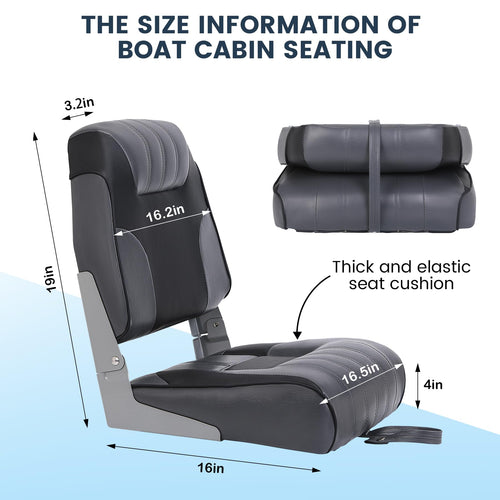 2 Pack Low Back Folding Boat Seats X132