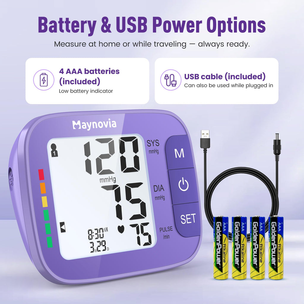 Upper Arm Blood Pressure Monitor 8.6-16.5 in Cuff Purple G883505