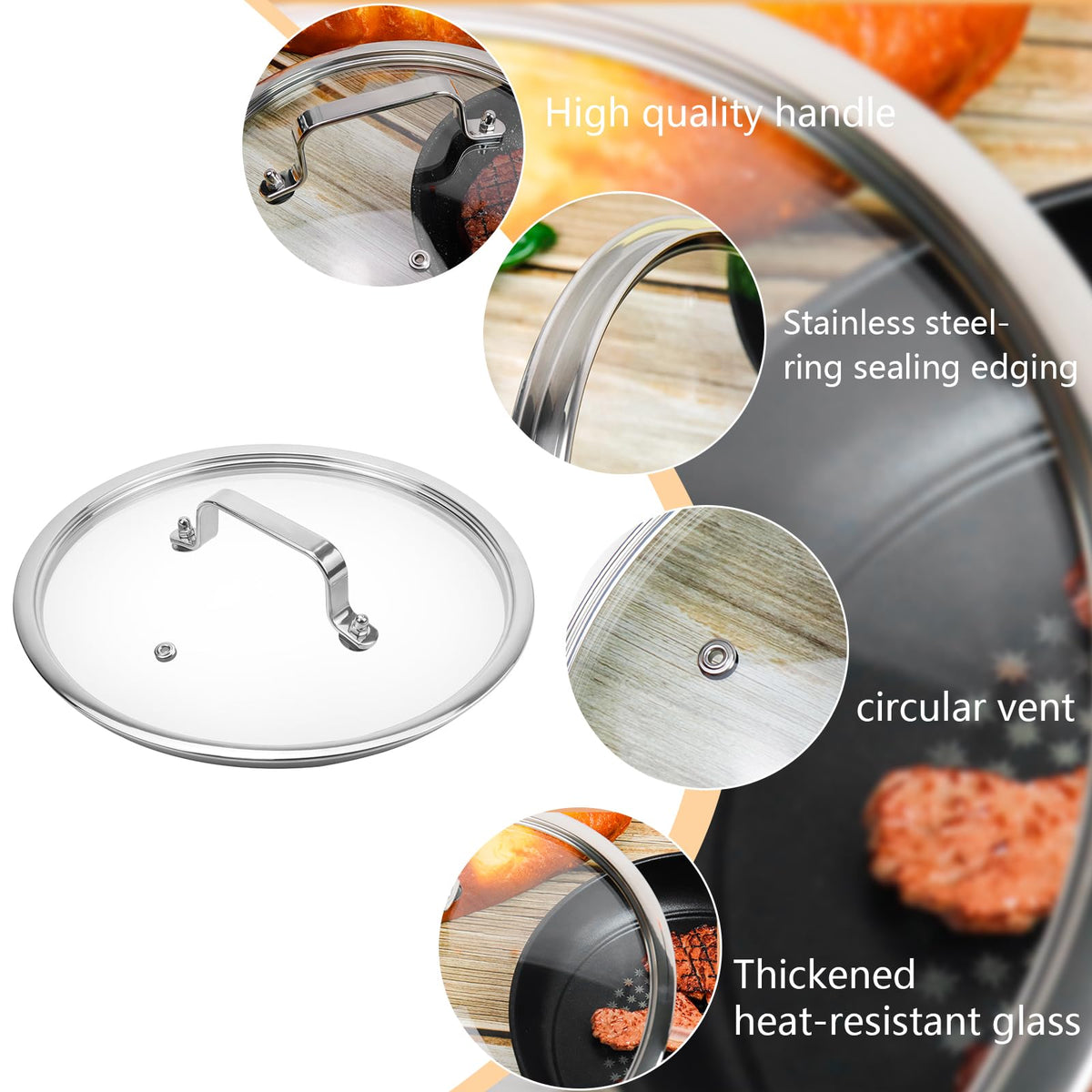 10 Inch Tempered Glass Pot & Pan Lid Q200892