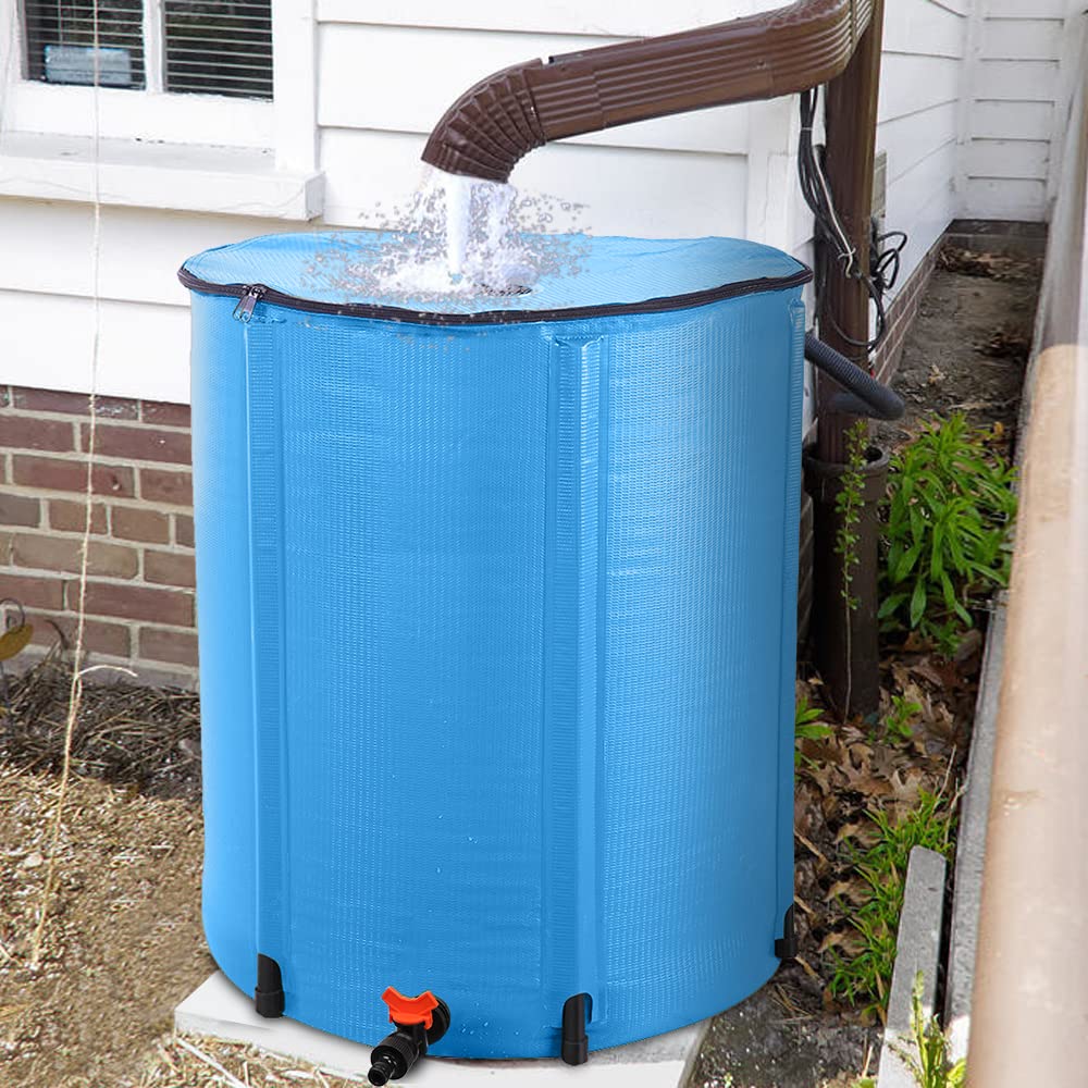 50 Gallon Blue Collapsible Rain Barrel G4001
