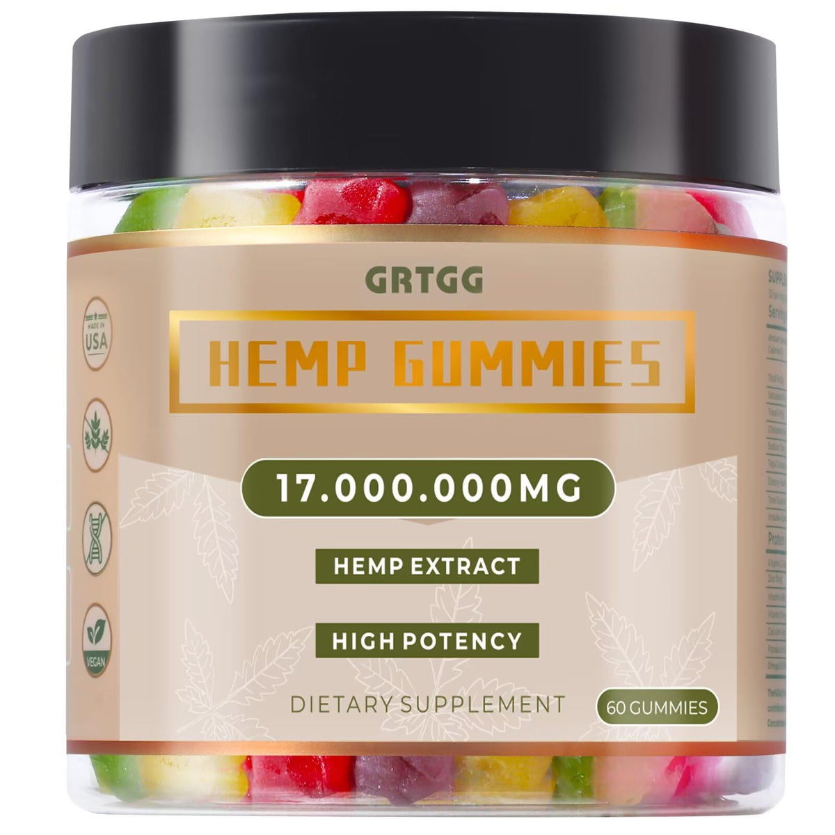 Assorted Fruit Flavors Hemp Gummies M931