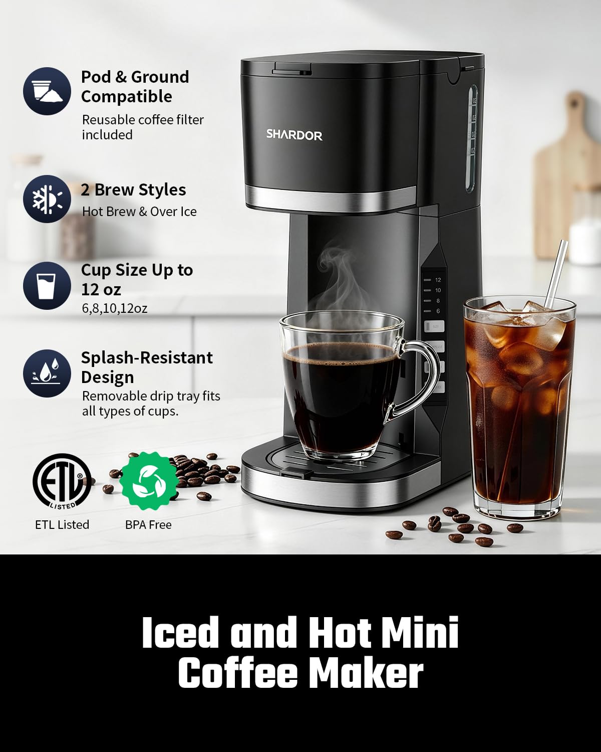 Mini Single Serve Coffee Maker D7481