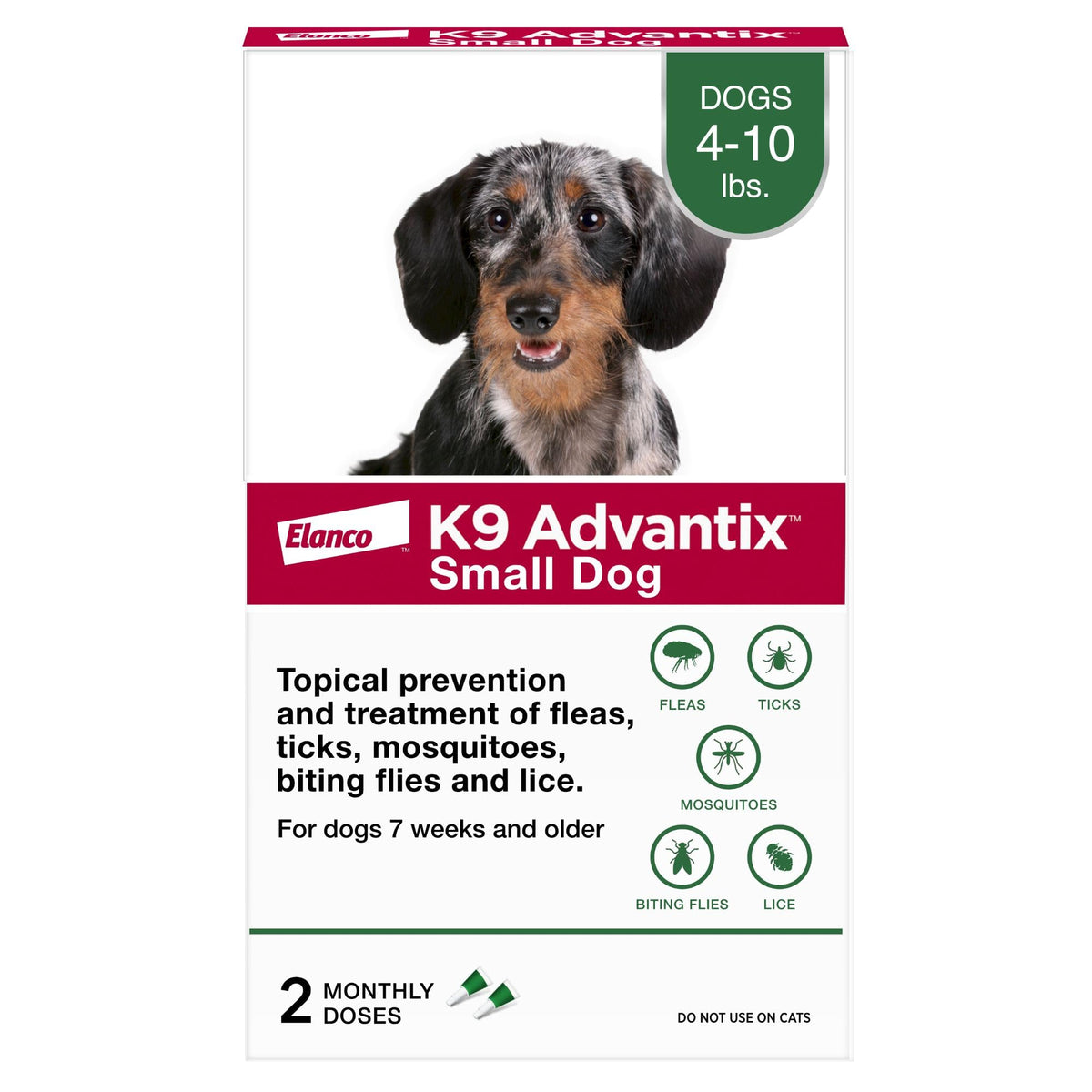 Flea Tick Mosquito Prevention for Dogs 4-10 lbs U155