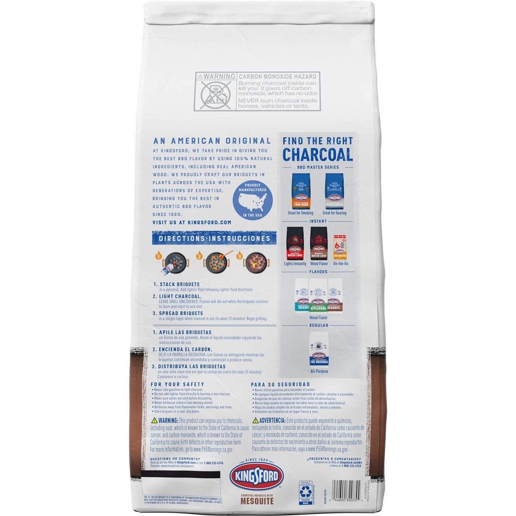 Original Charcoal Briquettes with Mesquite 16 Pounds W328870