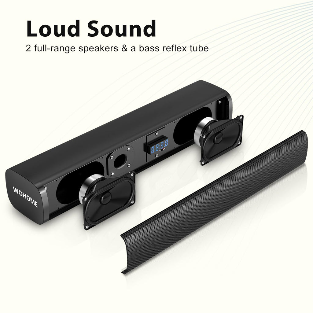 Black 2.1 CH Sound Bar with Wired Subwoofer C646913