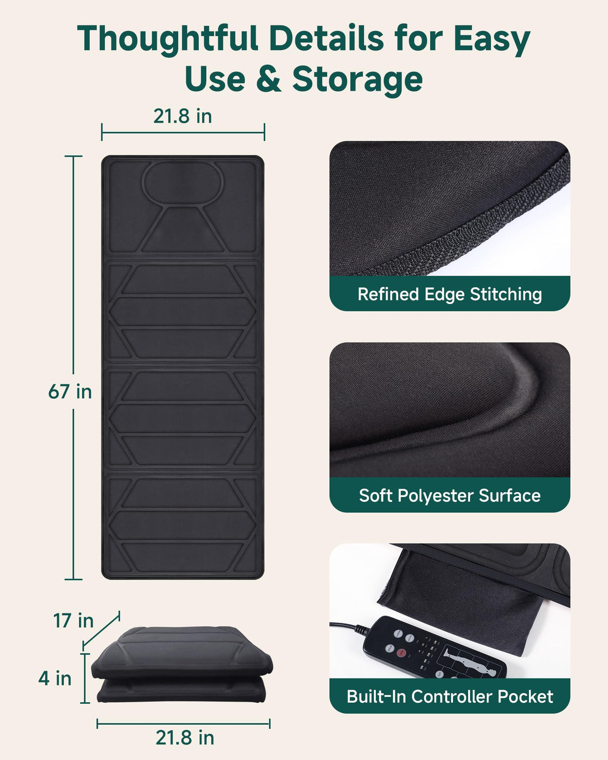 Full Body Massage Mat with Heat U500790
