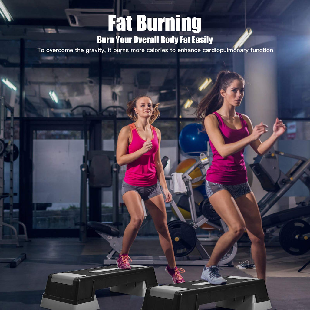 Adjustable Non-slip Aerobic Step Platform with Risers R6464