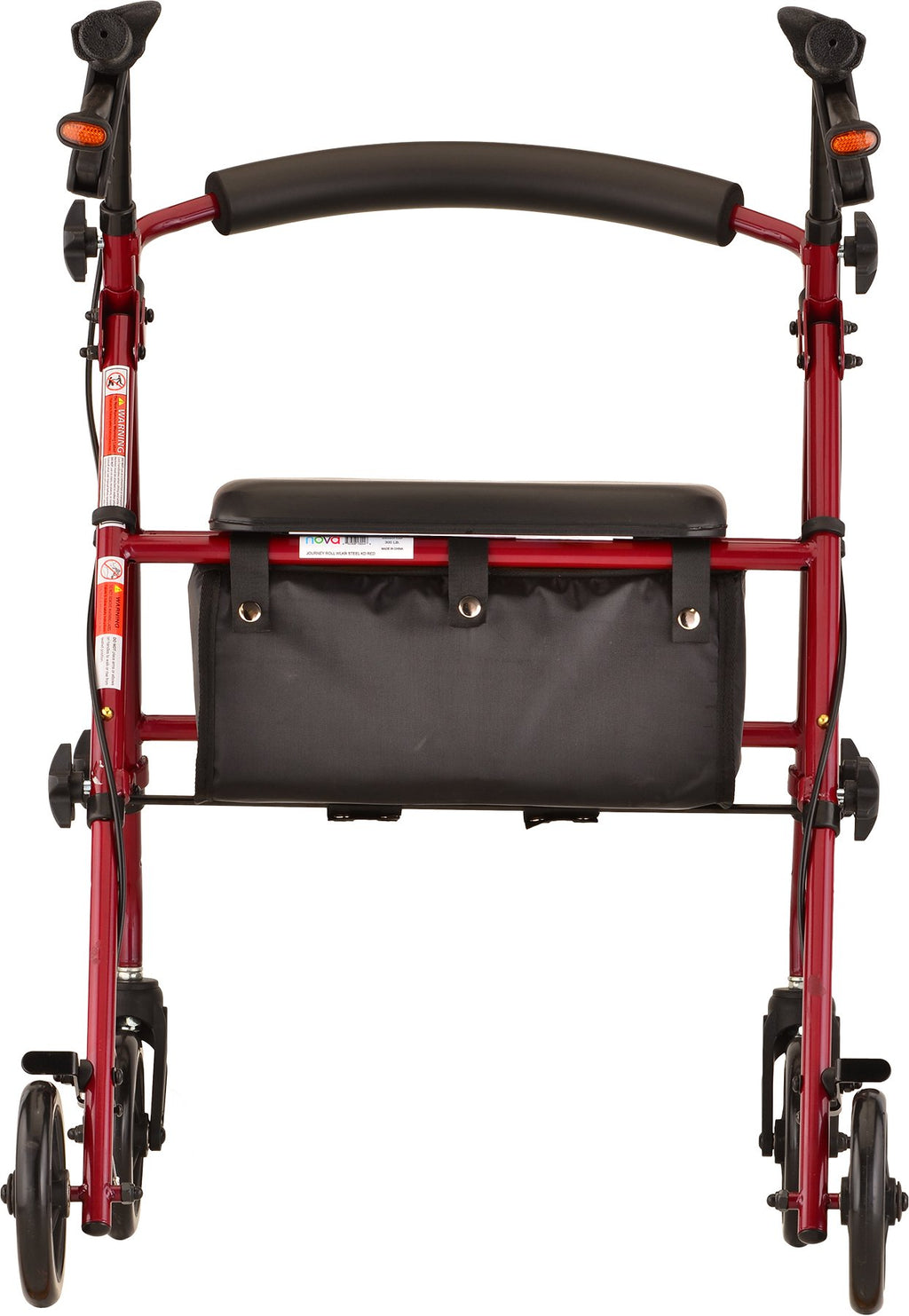 Red Steel Rollator Walker Z5098