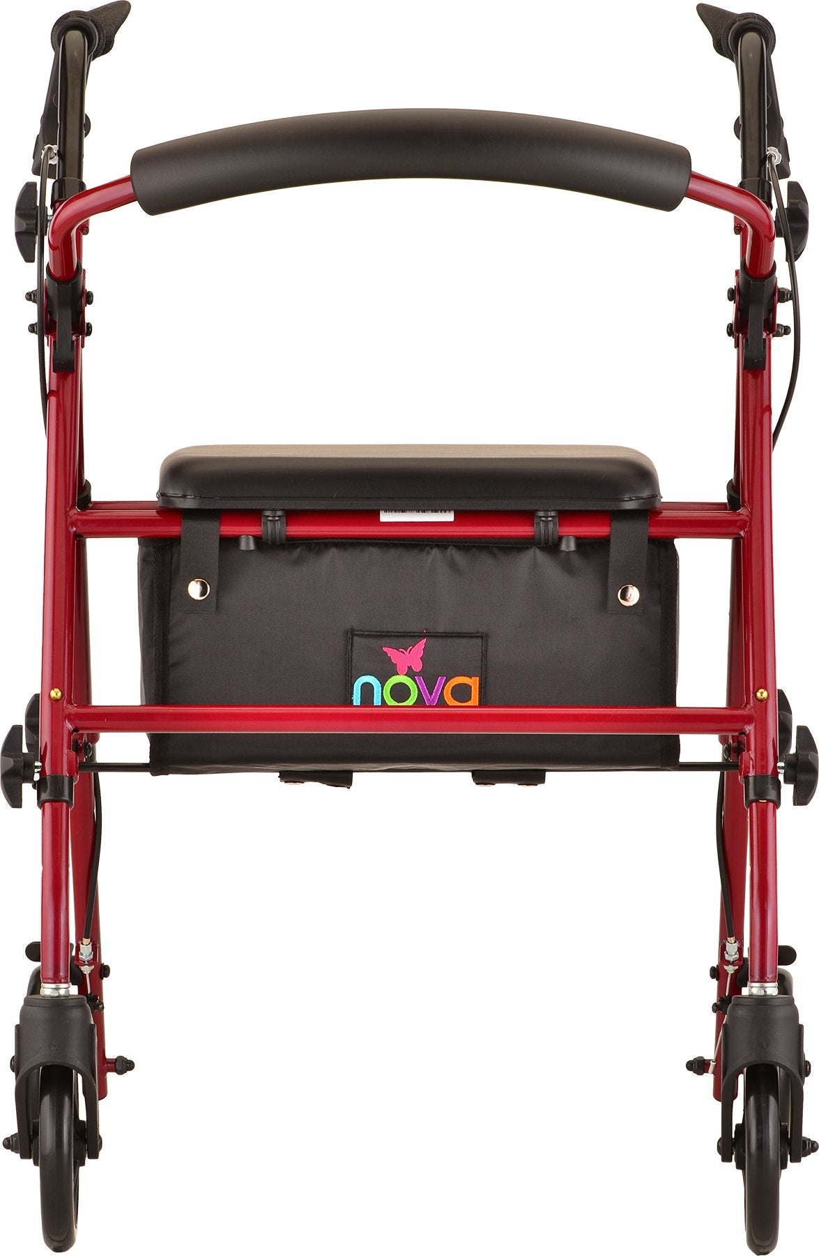 Red Steel Rollator Walker Z5098