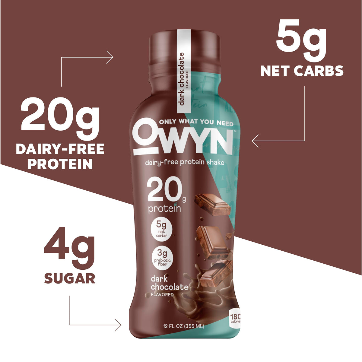 Dark Chocolate 20g Protein Shake, 12 Ct K287