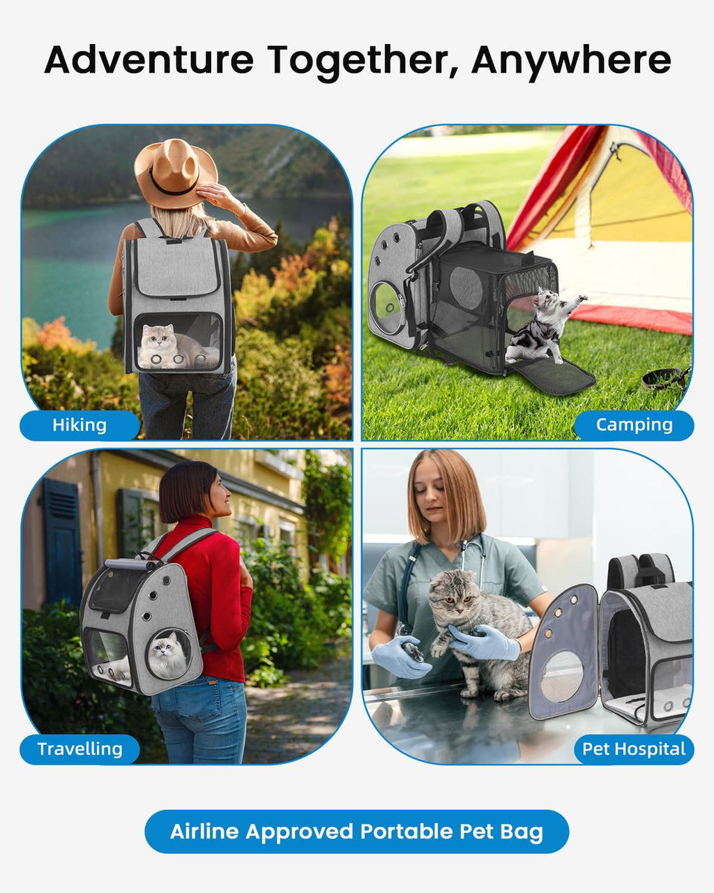Expandable Cat Backpack Carrier S8297