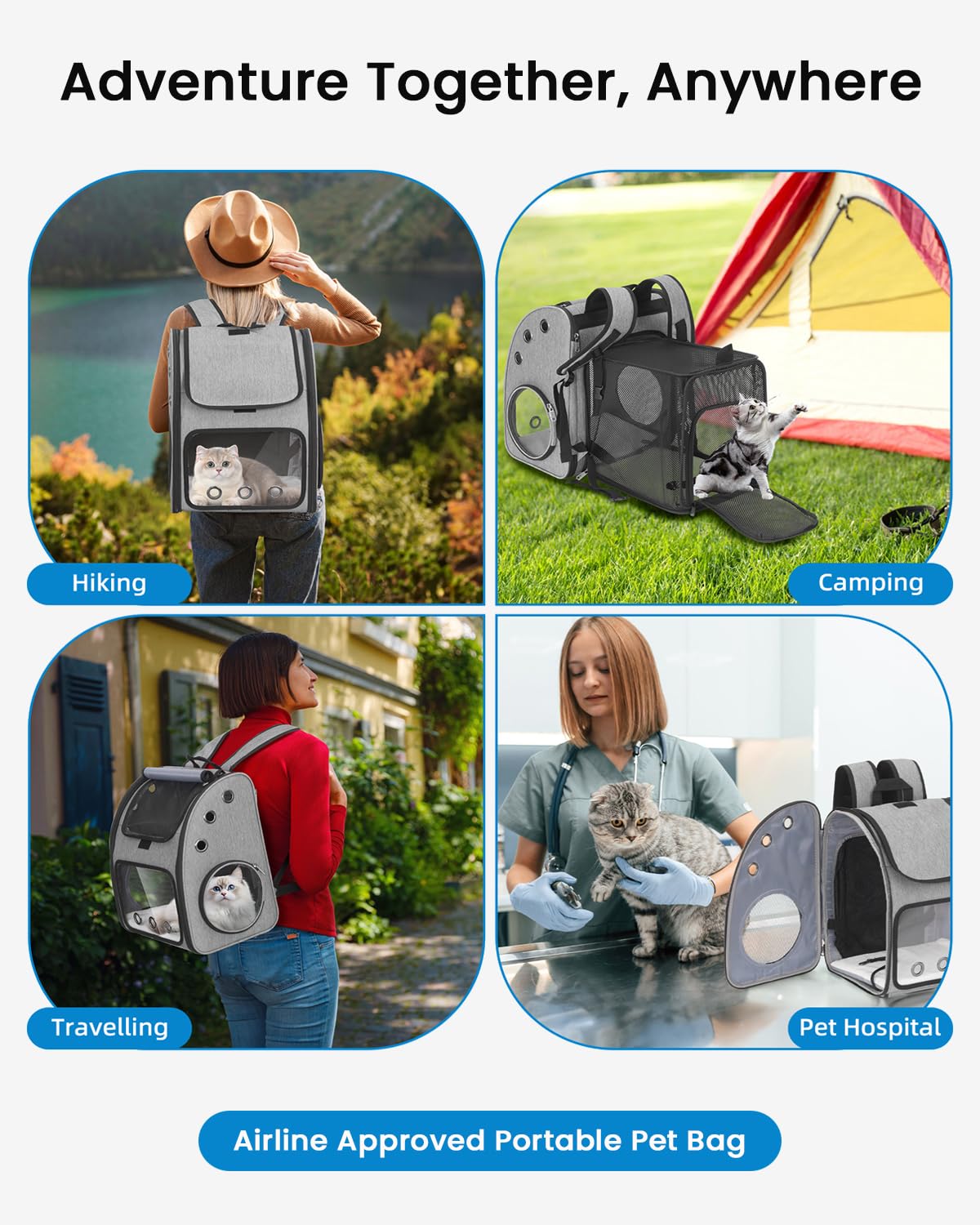 Expandable Cat Backpack Carrier S8297