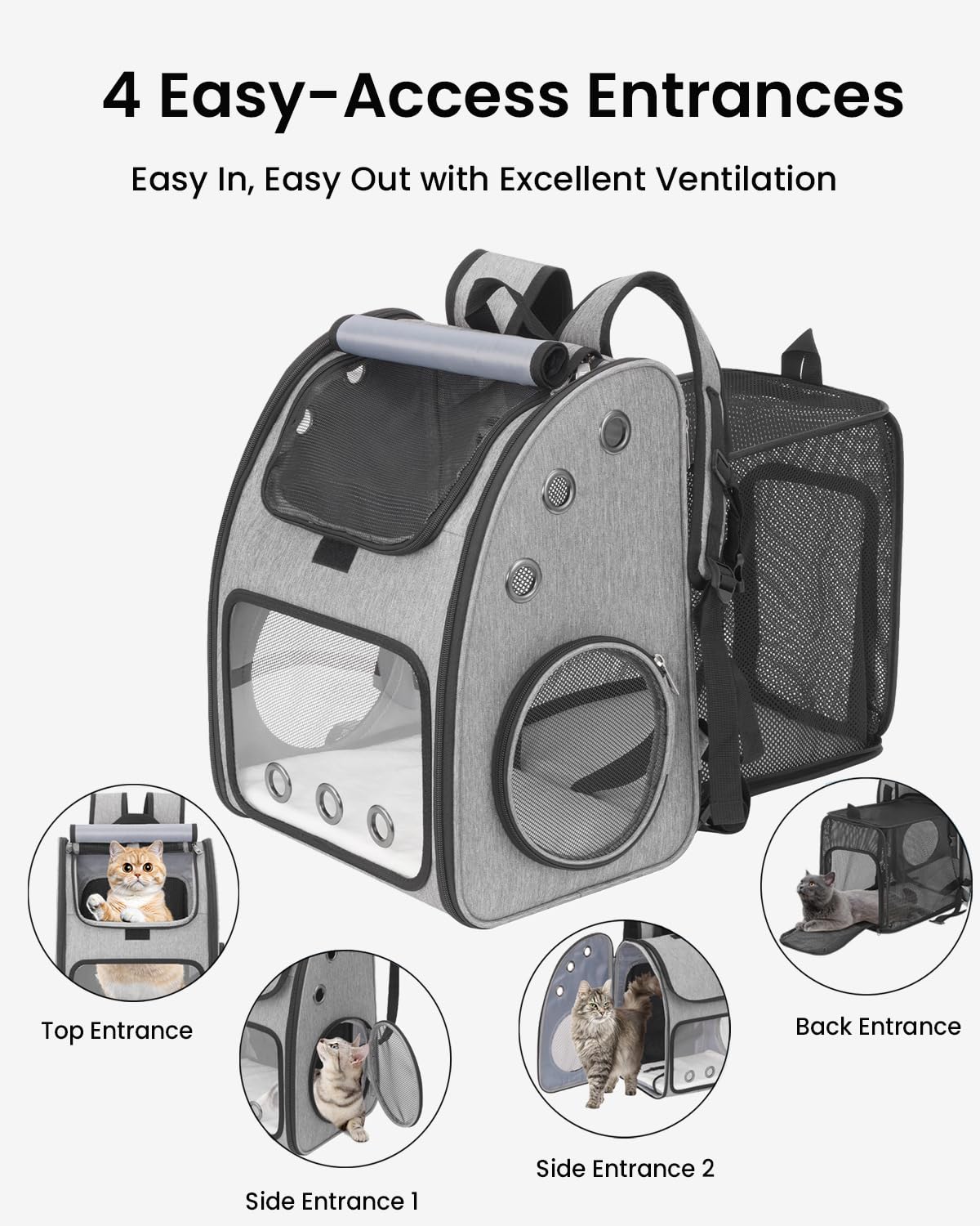 Expandable Cat Backpack Carrier S8297