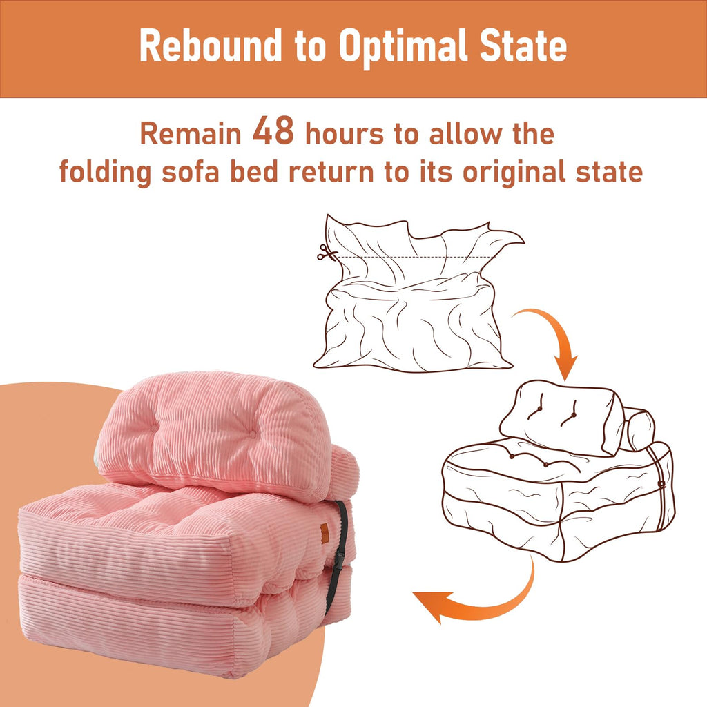 Folding Convertible Sofa Bed with Pillow Y84594