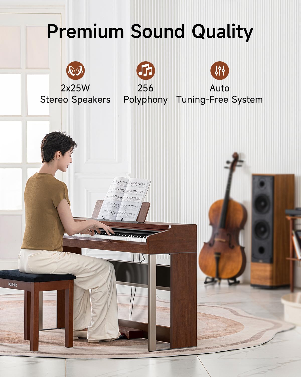 88 Key Graded Weighted Digital Piano X809