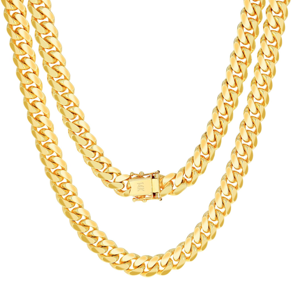 14k Yellow Gold Cuban Link Chain Necklace J4051