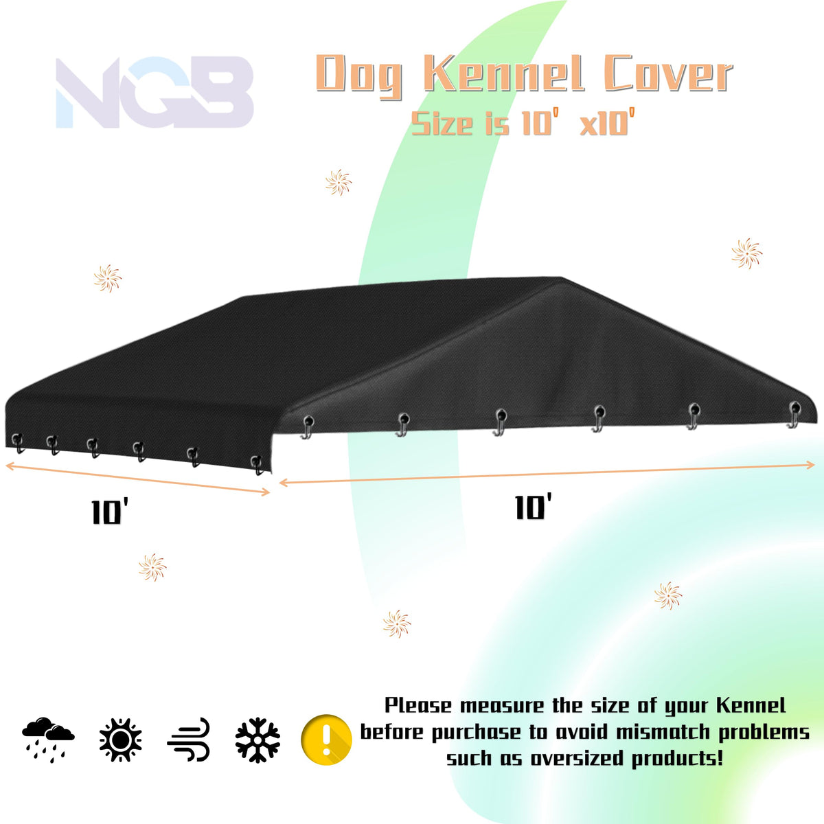 Waterproof Oxford Fabric Outdoor Kennel Cover S292687
